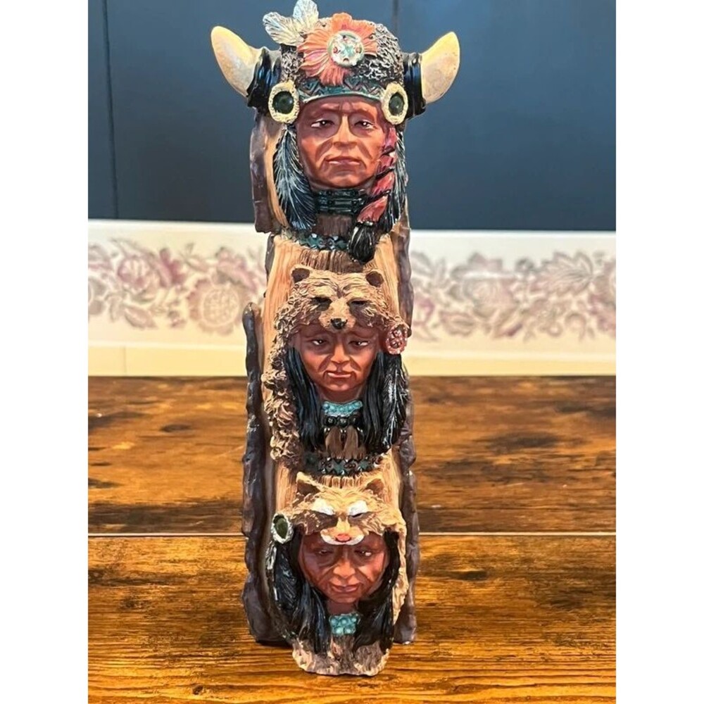 Three-Figure Woodland Spirit Totem